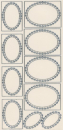 Sticker Lied van Lier 03 <br> Rahmen Oval - transparent/silber <br> 1 Bogen 10x23 cm