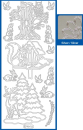Sticker Tiere im Winter - 0964 - silber <br> 1 Bogen 10x23cm