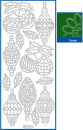 Sticker Christbaumkugeln - 0965 - grün <br> 1 Bogen 10x23cm