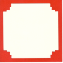 Quadratische Einsteck Karten - Zackenrand <br>  13 Rot - 3 Karten mit Umschlag