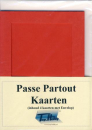 Passepartoutkarten Rechteck A6 - Rot